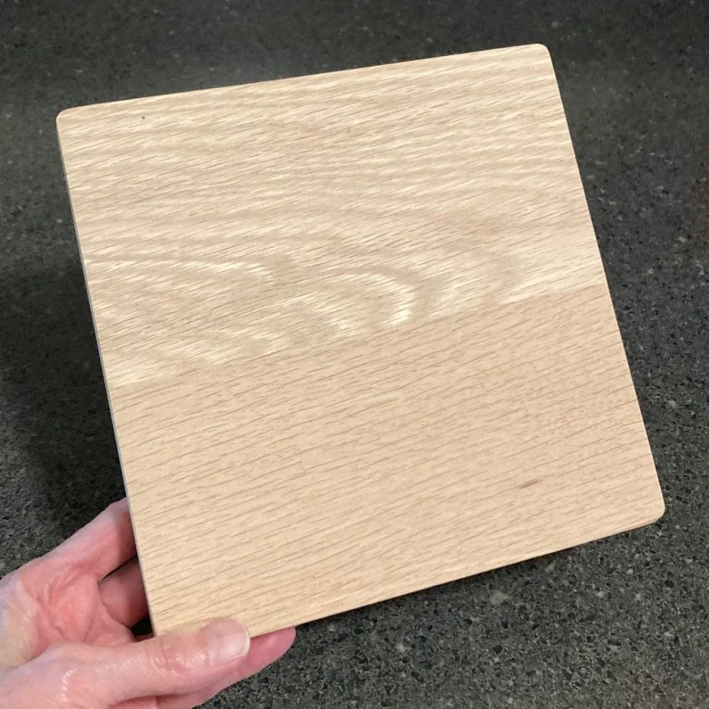 New floating wood shelf approx 7x7 European white oak